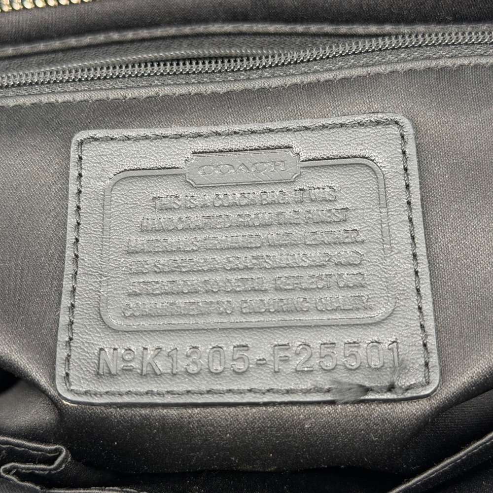 Coach Taylor Op Art Signature Tote Black Jacquard Leather Handbag F25501 - Picture 6 of 10